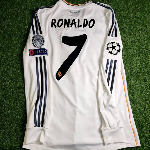 Cristiano Ronaldo Real Madrid UEFA FINAL 2013 2014 Soccer Jersey Shirt M - Picture 1 of 9